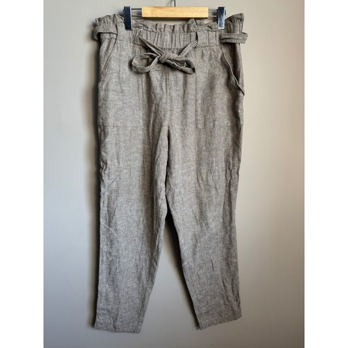 Dynamite paperbag waist linen - paperbag,