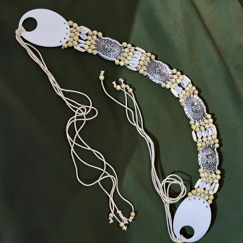 Vintage boho shell belt - shell,