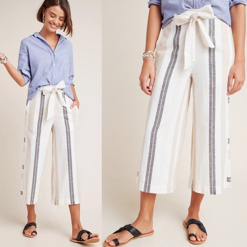 Anthropologie linen blend wide - linen,