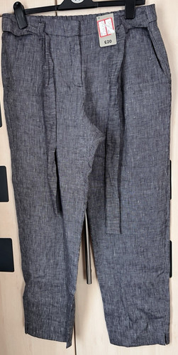 Schwarz karierte leinenhose - karierte,