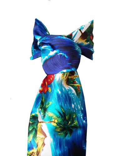 Hawaiian tropical beach satin - hawaiian,