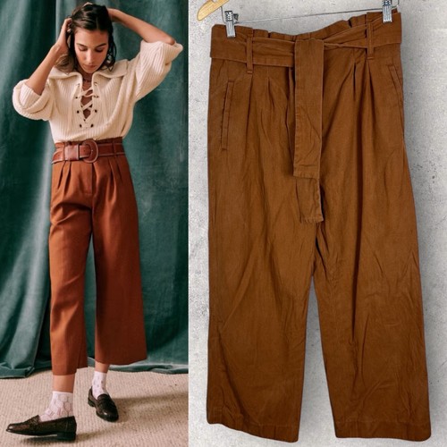 Sezane hazelnut brown wide - hazelnut, leg